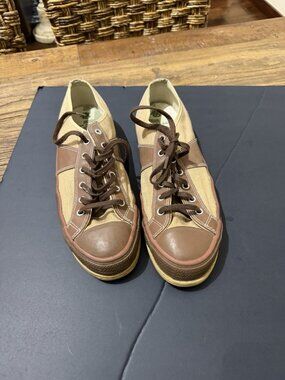 PF Flyers Low Top Tennis Shoes Brown Used W-11 M-9.5